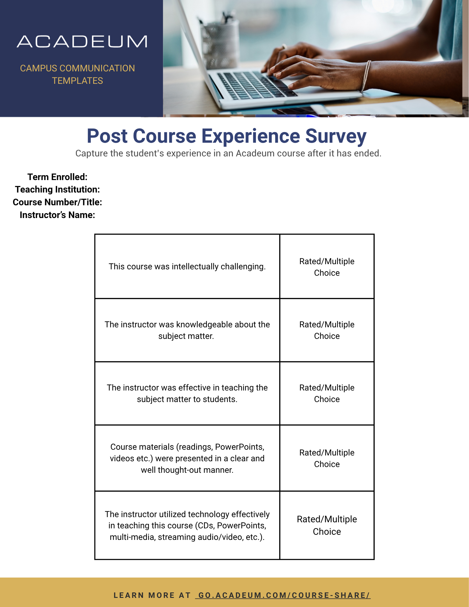 Student Communication Post Course Experience Survey.png